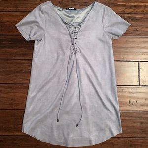 Short Sleeve Grey Dress